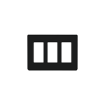 Tapa Color Blanco Negro para interruptor o dimmer Lutron, 3 gang, limpio y moderno