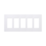 Placa de pared 5 espacios, para atenuador (dimmer), switch ó control remoto PICO inalámbrico