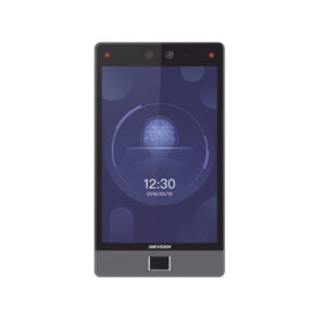 Terminal Facial Min Moe 8" Touch con Lector de Huellas / Delgada y Estética / PoE / 100,000 rostros / Exterior IP65 / Función de Videoportero y Lectura de Códigos QR / Lectura de tarjetas / HIK-IA