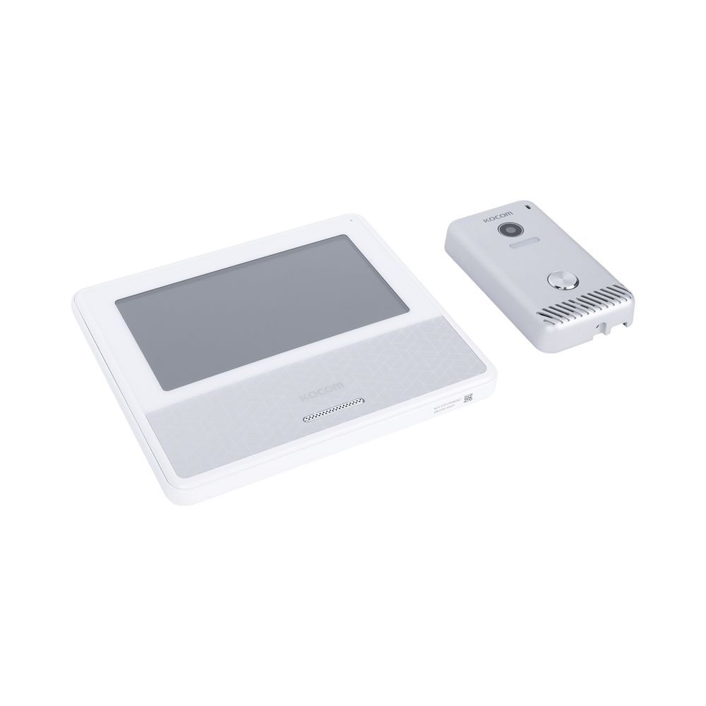 KIT DE VIDEOPORTERO IP COLOR BLANCO / Apertura con app / Súper elegante / Monitor WIFI /  Alimentación 110vca