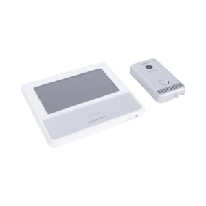 KIT DE VIDEOPORTERO IP COLOR BLANCO / Apertura con app / Súper elegante / Monitor WIFI /  Alimentación 110vca