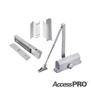 KIT INC CHAPA MAGNETICA DE 600LBS  / MONTAJE TIPO Z Y L  / CIERRA PUERTAS