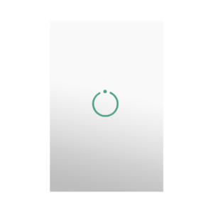 (ZWAVE) Interruptor On/Off panel táctil touch inalámbrico Zwave Plus 1 boton. Compatible con Hubitat HC8, Álula  M2M, otro