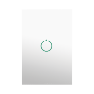 (ZWAVE) Interruptor On/Off panel táctil touch inalámbrico Zwave Plus 1 boton. No requiere cable neutro, Compatible con Hubitat HC8, Álula  M2M, otros
