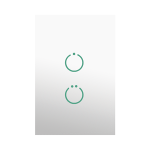 (ZWAVE) Interruptor On/Off panel táctil touch inalámbrico Zwave Plus 2 botones. No requiere cable neutro, Compatible con Hubitat HC8, Álula  M2M, otros