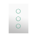 (ZWAVE) Interruptor On/Off panel táctil touch inalámbrico Zwave Plus 3 botones. Compatible con Hubitat HC8, Álula  M2M, otro