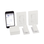 (Caseta Wireless) Kit Hub controlador, 2 atenuadores, 2 controles remotos, 2 base mesa y 2 tapas. - Image 2