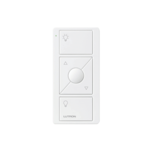 Control remoto PICO 3 botones encender/apagar, subir/bajar intensidad, color blanco, complemente con un atenuador Caseta, RA2, RadioRa2.