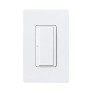 (RadioRA2) Switch on/off  RRD-8S-DV-WH de doble voltaje, un solo polo 120V/, 8A/, 1/10HP 3A en motores, apaga y enciende iluminación ó motor, NO requiere cable neutro.