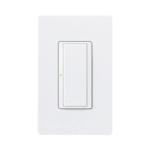 (RadioRA2) Switch on/off  RRD-8S-DV-WH de doble voltaje, un solo polo 120V/, 8A/, 1/10HP 3A en motores, apaga y enciende iluminación ó motor, NO requiere cable neutro.