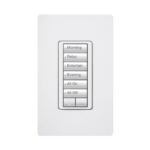 (RadioRA2) Teclado Seetouch Hibrido 6 botones, 2 botones subir/bajar, programe escenas diferentes en cada botón,puede instalarse en un interruptor de luz.