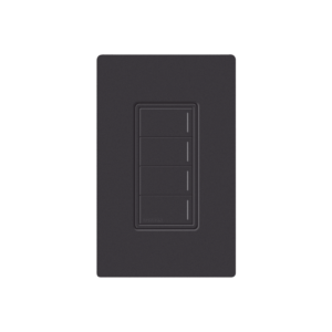 (RadioRa3) Botonera Sunnata Negro 3 escenas y 2 botones subir/bajar para Radio RA3, programe escenas diferentes en cada botón.