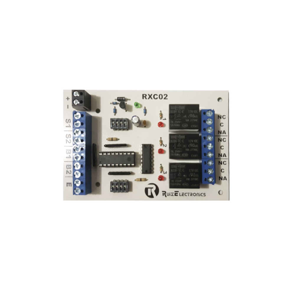 Tarjeta para control de Esclusas para 2 puertas con temporizador en desbloqueo y bloqueo/ entrada para botón de emergencia/ salida de emergencia/