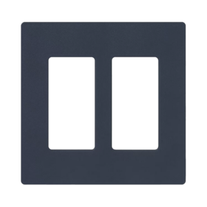 Tapa Color Deap Sea Satin para interruptor o dimmer Lutron, 2 gang, limpio y moderno