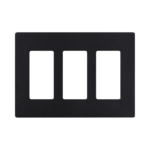 Tapa Color Blanco Negro Satin para interruptor o dimmer Lutron, 3 gang, limpio y moderno