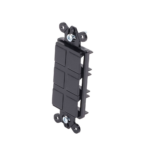 Placa de 6 puertos, color negro night. - Image 2