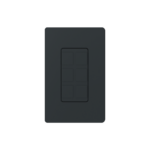 Placa de 6 puertos, color negro night.