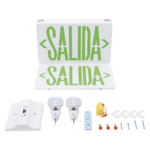 Letrero de Emergencia LED DUAL de SALIDA con Luz de Emergencia/Montaje Universal (pared, lateral o Techo)/Batería de Respaldo Incluida - Image 5