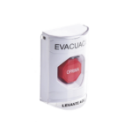Botón de Evacuación, Cubierta de Policarbonato Súper Resistente de Superficie con Espaciador, Restablecimiento con Llave, Con Bocina de Advertencia - Image 3