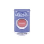 Botón de Salida de Emergencia, Texto en Español, Tapa Protectora de Policarbonato Súper Resistente, Restablecimiento con Llave - Image 2