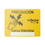 Letrero de PRECAUCION para cercas electrificadas (21.8 x 17 cm)