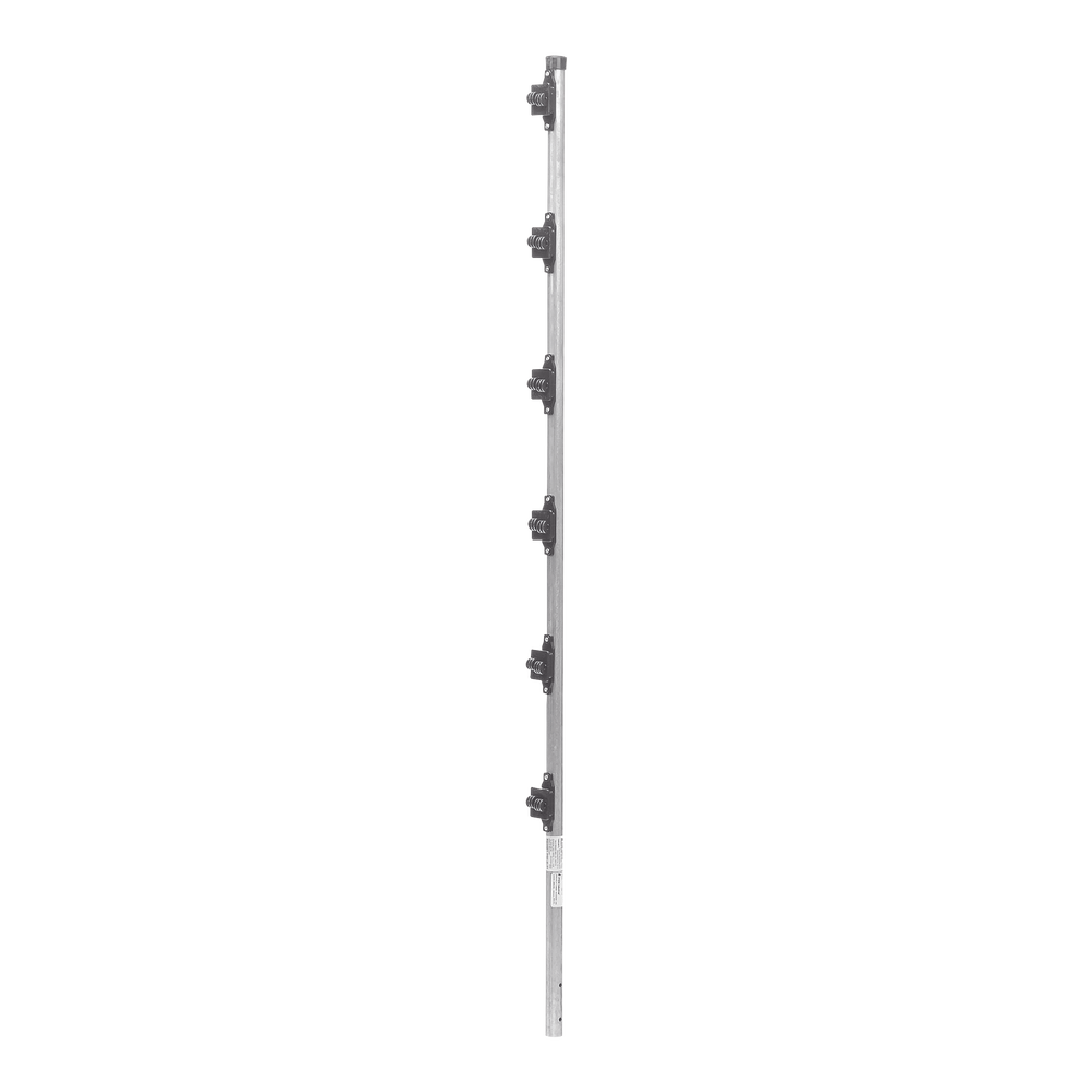 Poste con 6 Aisladores de PASO  para Cerca Electrificada. Tubo Galva. de 1.4m, cal. 18 de 1" Diam. (Sin pintar).