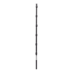 Poste con 6 Aisladores de PASO  para Cerca Electrificada. Tubo Galva. de 1.4m, cal. 18 de 1" Diam. + Pintura Negra. - Image 2