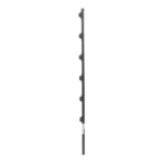 Poste con 6 Aisladores de PASO  para Cerca Electrificada. Tubo Galva. de 1.4m, cal. 18 de 1" Diam. + Pintura Negra.