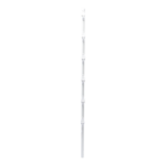 Poste con 6 Aisladores de PASO  para Cerca Electrificada. Tubo Galva. de 1.4m, cal. 18 de 1" Diam. + Pintura Blanca. - Image 2