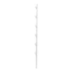 Poste con 6 Aisladores de PASO  para Cerca Electrificada. Tubo Galva. de 1.4m, cal. 18 de 1" Diam. + Pintura Blanca.
