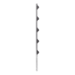 Poste de Paso de 1.2m para Cerca Electrificada de PTR Cuadrado de Aluminio de 1" de lado con 5 Aisladores Instalados. - Image 3