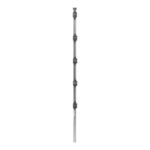 Poste de Paso de 1.2m para Cerca Electrificada.Tubo Galvanizado cal. 18 de 1"Diam. con Tapón y 5 Aisladores Instalados. - Image 2