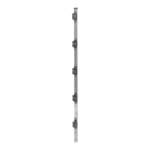 Poste de Paso de 1m para Cerca Electrificada de Tubo Galvanizado cal. 18 de 1"Diam. con 5 Aisladores Instalados.