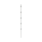 Poste con 5 Aisladores de PASO  para Cerca Electrificada. Tubo Galvanizado de 1.2m, cal. 18 de 1" Diam. + Pintura Blanca Aplicación en Polvo. - Image 2