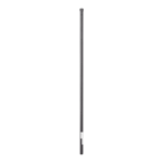Poste de Esquina Negro de 1.2m para Cerca Electrificada de Tubo Galvanizado cal. 18 de 1"Diam. para 5 Aisladores (No incluidos).