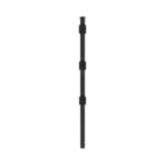 Poste de Paso Negro de 0.75m para Cerca Electrificada. Tubo Galvanizado cal. 18 de 1"Diam. con Tapón y 3 Aisladores Instalados. - Image 2
