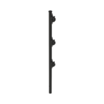 Poste de Paso Negro de 0.75m para Cerca Electrificada. Tubo Galvanizado cal. 18 de 1"Diam. con Tapón y 3 Aisladores Instalados.