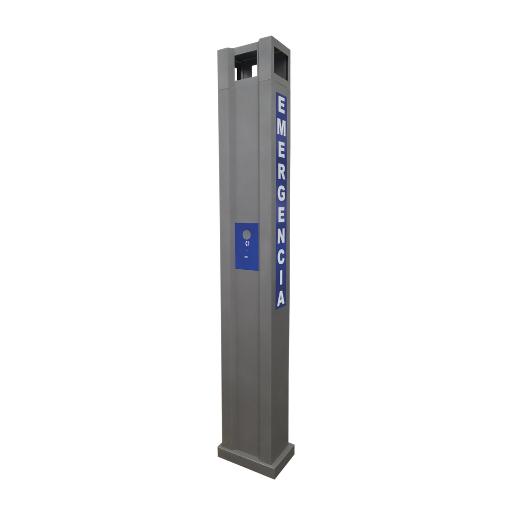 Gabinete tipo Torre para Sistema de Alerta Mediante Equipo Fanvil I12-N-01P y estrobo (No incluidos).
