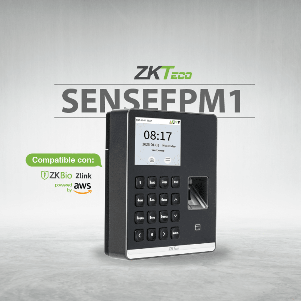 Terminal Biométrica de Asistencia / Huella Digital y RFID / 500 Usuarios / Pantalla 2.8" / WiFi / ZKBio Zlink / USB