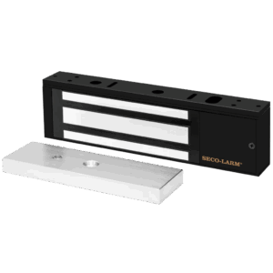 Chapa Magnética 1200 Lbs / En Color Negro / Con Sensor De Adherencia / Led De Estatus / Alimentación 12/24 Vdc Ajustable / Libre de Magnetismo Residual