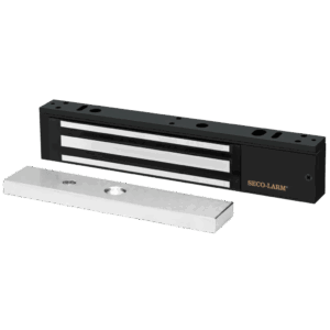 Chapa Magnética  600 Lbs / Led de Estatus / Color Negro /  Libre de Magnetismo Residual / Sensor de Adherencia / Diseño Elegante