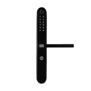 Cerradura Eléctrica Digital Yale YSD100 / Mecanismo 2885 Negro / HUB Yale Connect / 100 Códigos y Huellas / 3 Tarjetas Proximidad / Compatible Alexa y Google / Para Perfiles Aluminio 1"
