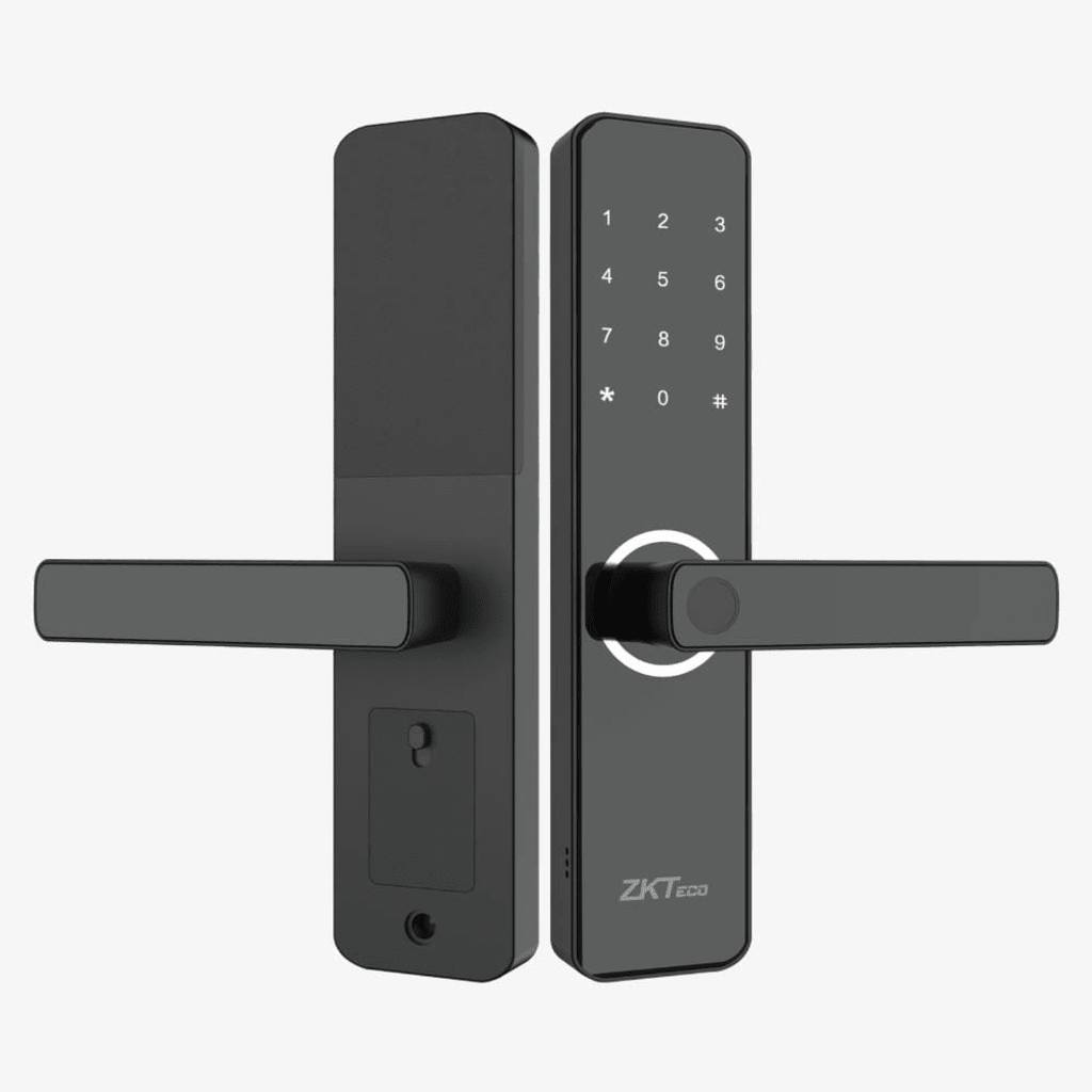 Cerradura Inteligente / Huella Digital y Wi-Fi / Mortise Europeo DIN / 300 Usuarios / App ZSmart / Carga Emergencia Micro-USB