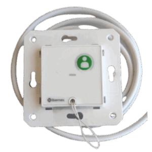 Módulo Asistencial de Empotrar IP67 / Material ABS Antimicrobiano / Botón Cancelación / Indicador Luminoso de Alarma y Presencia / RS485 / Compatible Cajas Europeas y Americanas