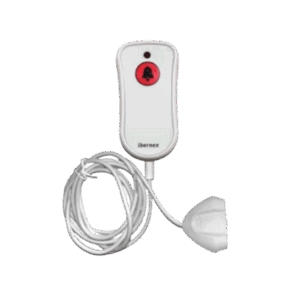 Pulsador de Cama Blanco Antibacteriano / Botón Rojo de Alarma 20mm / Conector Magnético / Protección IP67 / Cable 2m Resistente al Fuego / Libre de Halógenos / Braille 'SOS'