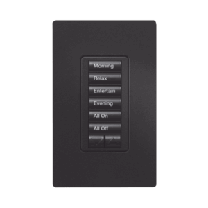 (RadioRA2) Teclado Seetouch Hibrido 6 botones, 2 botones subir/bajar, programe escenas diferentes en cada botón,puede instalarse en un interruptor de luz.