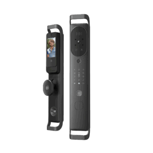 Cerradura Inteligente Multibiométrica / Reconocimiento Facial + Venas Palma + Huella Digital / Teclado Numérico + Tarjetas IC + NFC / Pantalla HD 4.5 Pulgadas / Batería Doble 4000mAh + 2500mAh / Conexión WiFi 2.4GHz / App Smart