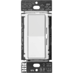 (Caseta Wireless) DIVA Atenuador de pared. Aumenta/Disminuye Intensidad de Iluminación.  No requiere cable neutro. 150W LED / 600W INC/HAL