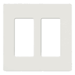 Placa de pared 2 espacios, para atenuador (dimmer), apagador ó control remoto inalámbrico LUTRON.