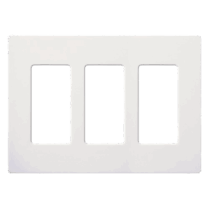 Tapa Color Blanco para interruptor o dimmer Lutron, 3 gang, limpio y moderno